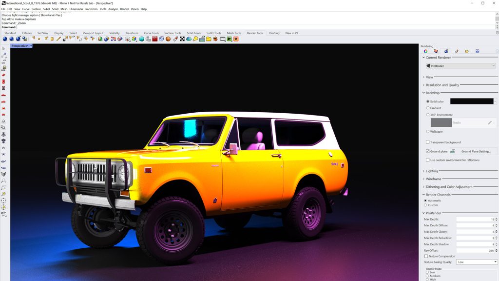 Radeon ProRender for Rhino